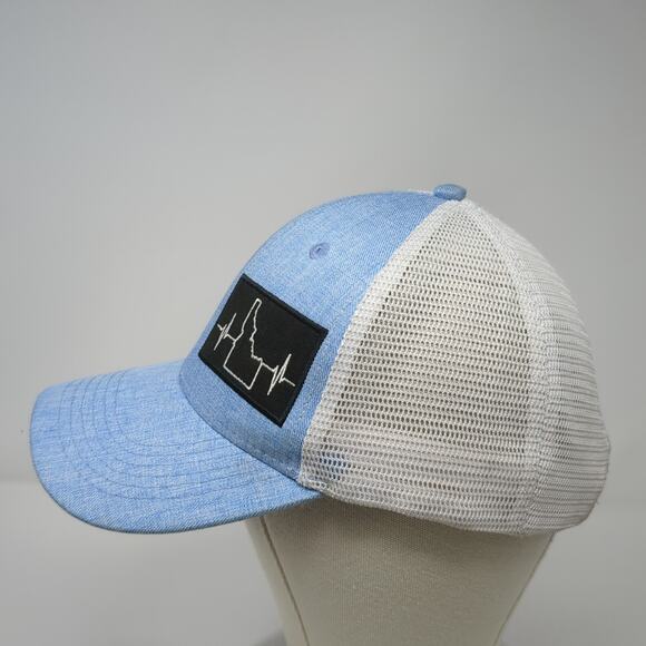 Idaho The Heartbeat Brand Snapback Trucker Hat Blue One Size Mesh Back 6 Panel - Picture 3 of 10
